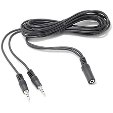 Cable De Audio De 6 Pies 35 Mm Estereo Hembra A 2 Machos Ys