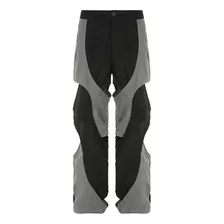 Street Sports Style Contrast Hollow Out Low Waist Pants