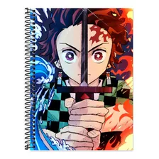 Caderno 20 Matéria 400 Folhas Demon Slayer Kimetsu No Yaiba