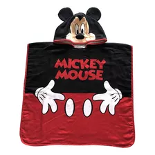 Bata Toalla Poncho Para Niños De Mickey Y Minnie Con Capucha