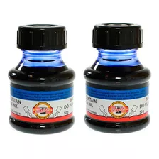 2 X Koh-i-noor Tinta Caneta Tinteiro 50ml Azul