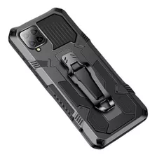 Carcasa Para Samsung A42 Negra Antigolpes Clip Metal Army