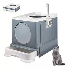 Caja De Arenero Cerrado Para Gato Con Tapa Plegable Portátil