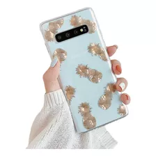 Funda Piñas Oro Silicon Para iPhone Samsung Huawei + Mica 6d