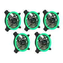 Ventilador Apevia 512l-cgn 120mm Silent Dual Rings Green Led