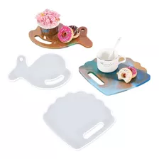 Molde Silicona Plato Bandeja Para Taza Te Cafe Dulce Resina