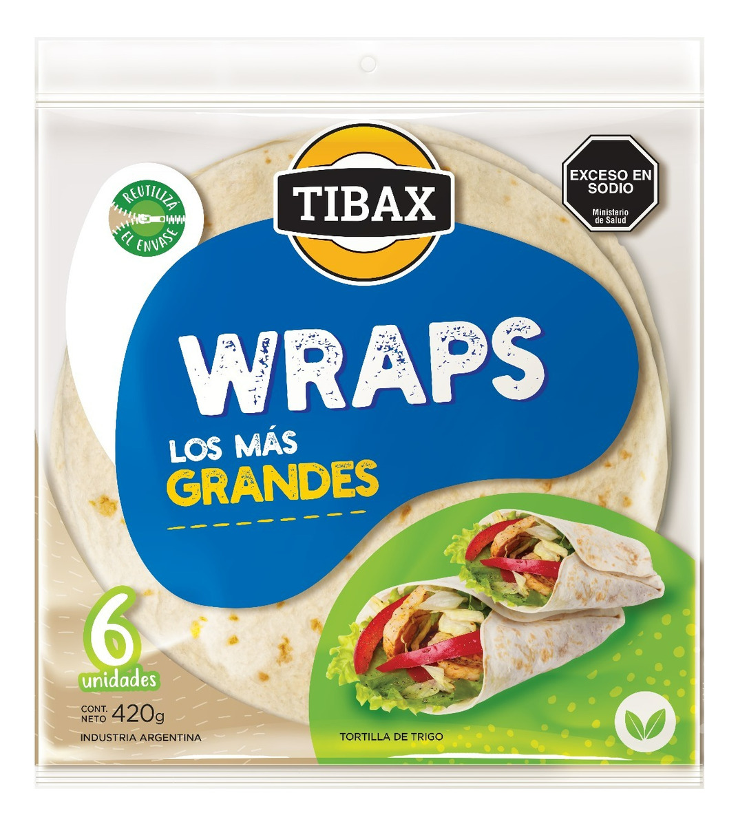 Tortillas Para Wraps Grandes X 6 Unidades 420gr - Stock8