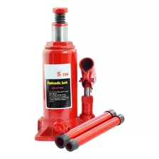 Gato Hidráulico De Botella Saiviek Gt5 De Capacidad De 5 Toneladas Para Vehículos ,gatos De Elevación Rápida Soldado Con Autógena Para Coche Para Coche, Recogida, Camión, Suv, Rojo