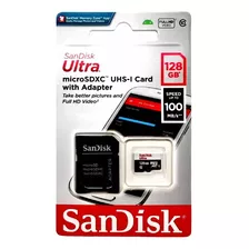 Cartão Memória Sandisk Ultra 128gb 100mb/s 10 Microsd 