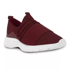 Tênis Feminino Slip On Esportivo Caminhada Elastico Confort