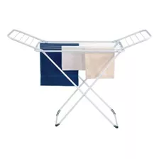 Tendedero De Pie Plegable Extensible Acero C/alas 9,8 Blanco