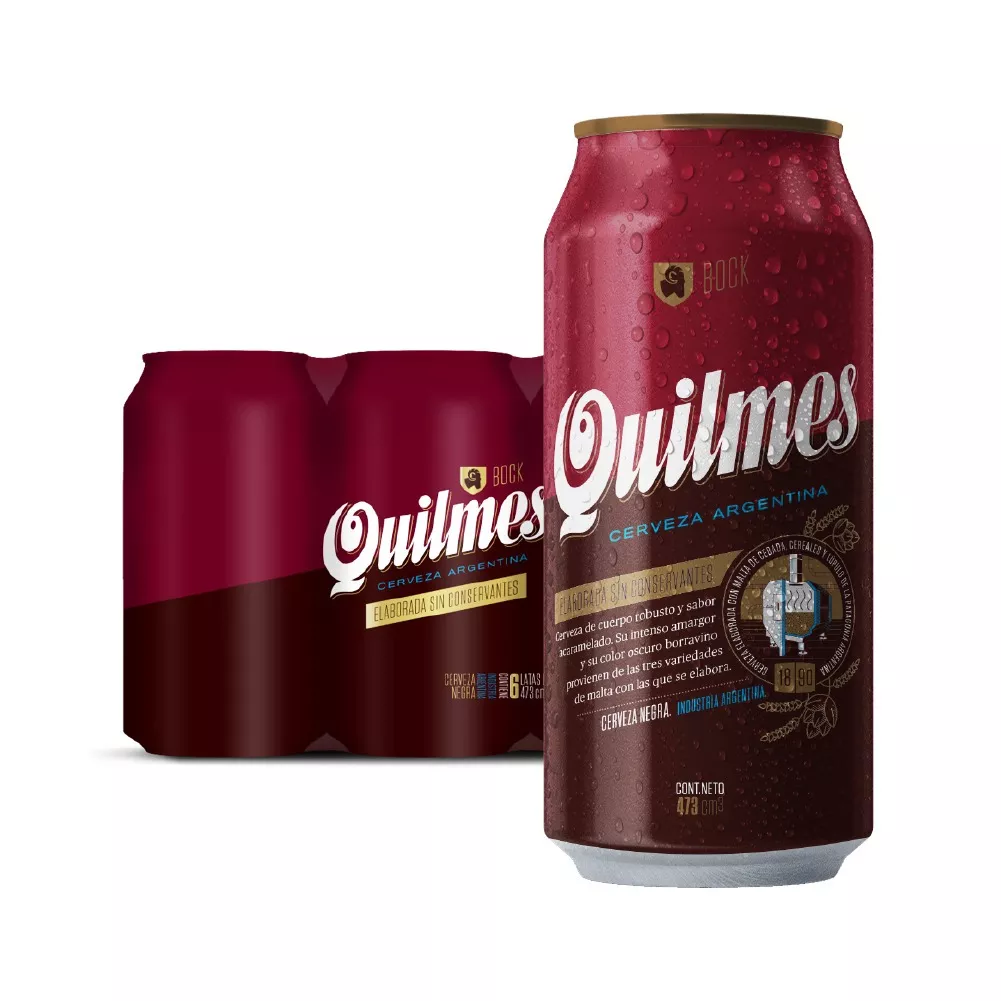 Cerveza Quilmes Bock Negra Lata 473 ml 6 U