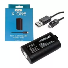 Bateria + Cabo Knup P/ Controle X-box X-one Kp-5128