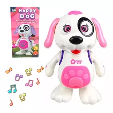 Cachorro Dança Musical Menina Boneca Brinquedo Som Luz Led