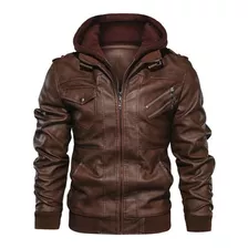 Abrigos Para Hombre Chaqueta De Cuero Chaqueta Con Capucha D