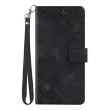 Funda De Piel Tipo Cartera Con Correa De Mano Para Samsung C