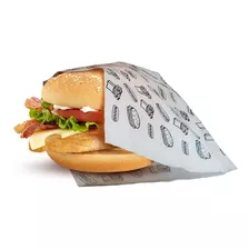 Papel Acoplado Para Xis,hamburguer Tam 14x18,5cm Pct C/500