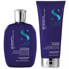Shampoo+ Condition Para Cabello Castaño Alfaparf Anti Orange