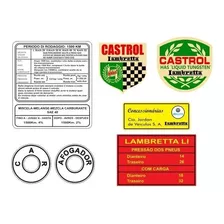 Conjunto Adesivos Para Lambretta Li Frete Grátis