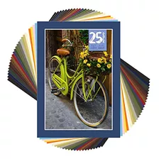 Golden State Art Acid Free Pack De 25 Mix 5x7 Photo Mats Mat