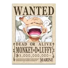 One Piece 1 Poster Grande Luffy 48x33cm Wanted 2022 Se Busca