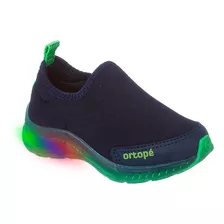 Tênis De Led Infantil Masculino Ortopé Dna Light Marinho