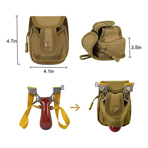 Rrlom Slingshot - Bolsa De Municin Tctica De Catapulta Par Foto 2