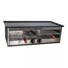 Tostador Carlitero A Gas Eg Acero Inox Con Plancha Hierro