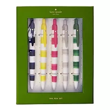 Bolígrafo - Black Ink Pen Set Of 5, Smooth Plastic Click Pen