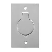 Placa Tomada Piso Inox 4x2 Para 1 Tomada 