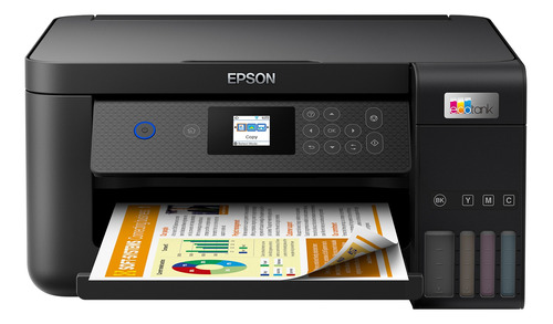 Impresora A Color Multifunción Epson Ecotank L4260 Con Wifi Negra 100v/240v