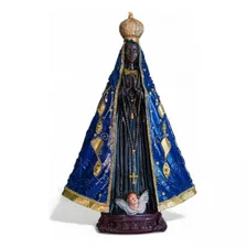 Imagem Santa Nossa Senhora Aparecida 45cm Resina Fé Religião