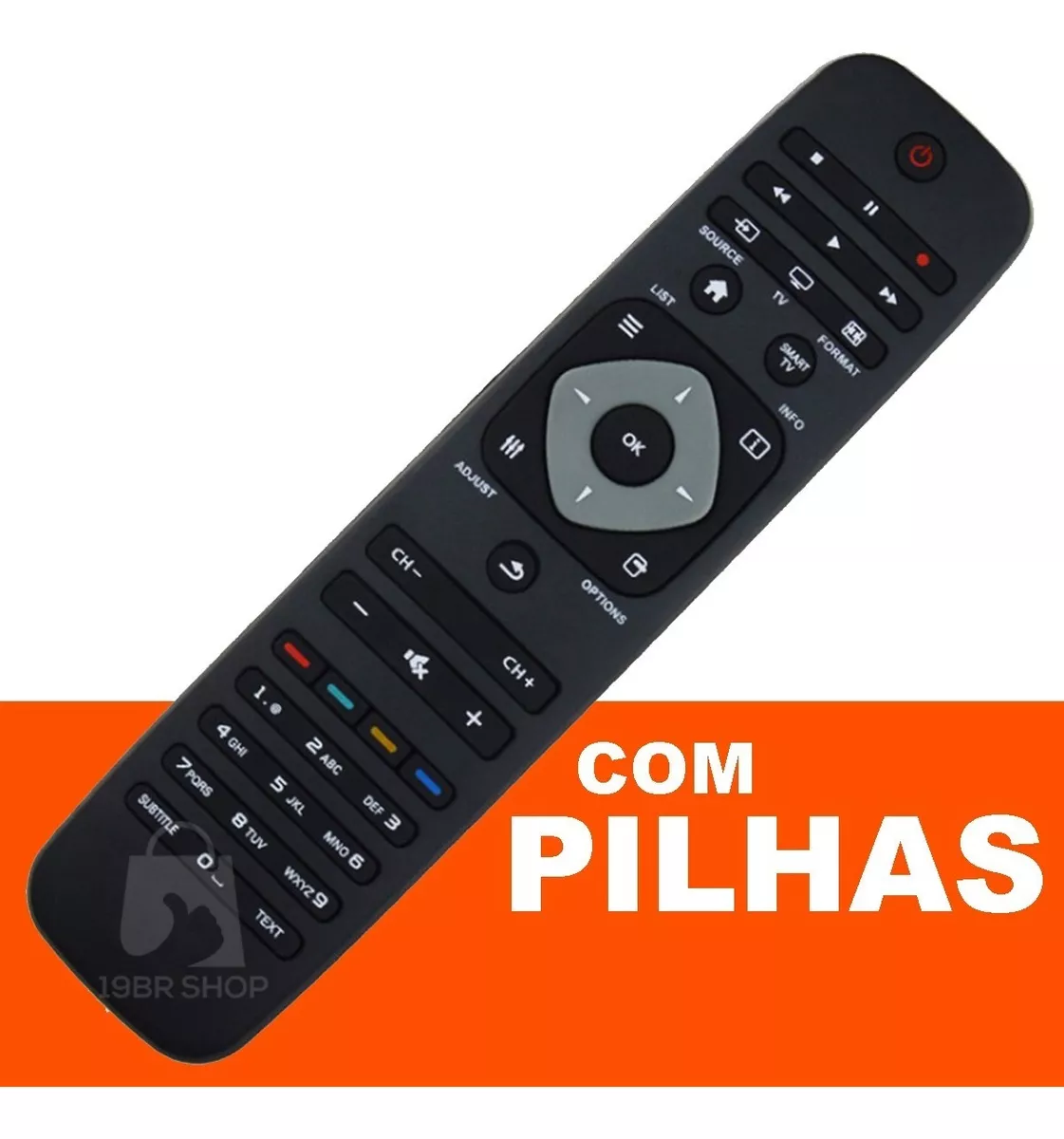 Controle Remoto Tv Philips Lcd/led/smart/3d Universal