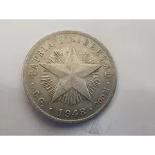 Moneda Cuba 20 Centavos 1948 Plata 0.9 (x1204