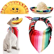 Piezas Cinco De Mayo Perro Bandana Mexicano Taco Peluche Jug