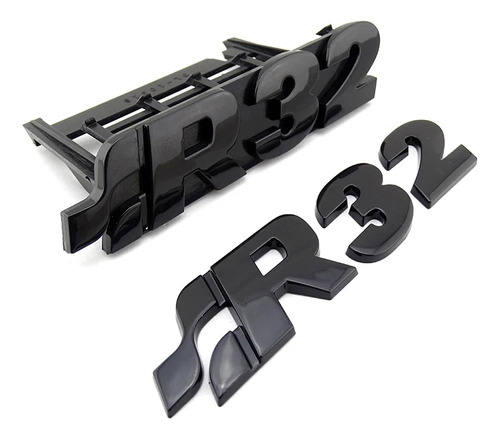 Foto de R32 Trunk Logo Sticker Para 1999-2008 Golf 4 5 Negro