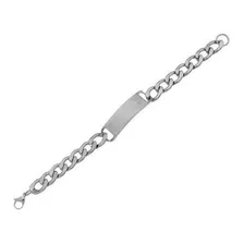 Pulseira Masculina Placa 14mm Oração Pai Nosso Aço Inox 316l