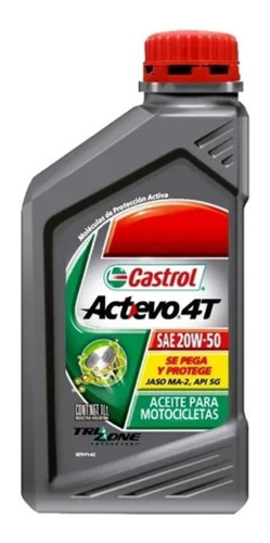 Aceite Para Motor Castrol Semi-sintético Actevo 4t 20w-50 X 1l