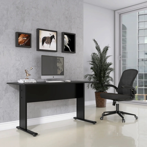 Escrivaninha Mesa Escritório Gerência Mx150 Maxxi 150cm Preto