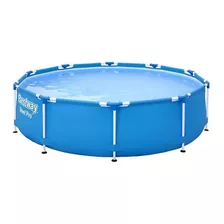 Piscina Estructural Redondo Bestway 56678 Con Capacidad De 4678 Litros De 3.05cm De Largo X 3.05cm De Ancho De 3.05m De Diámetro Azul