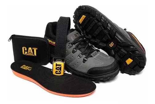 Zapato Botas Cat Caterpillar + Cinto Y Billetera Stock