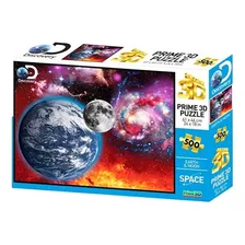 Puzzle Discovery 500 Pzs 3d Tierra Y Luna Universo Binario