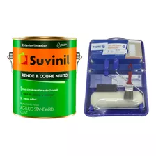 Tinta Suvinil Branca Parede 900ml + Kit Pintura Rolo Pincel