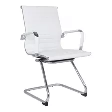 Sillón Ejecutivo Gerencial Pata Fija Cromada Ecocuero - Aluminium