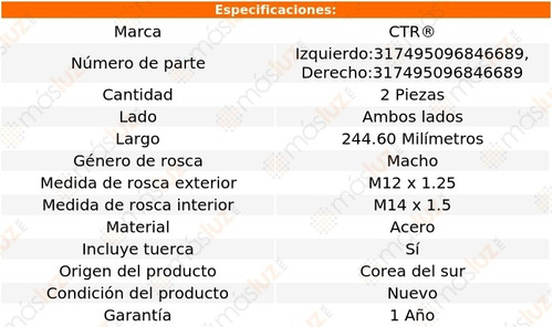 2- Terminales Interiores Micra 1.6l 4 Cil 2015/2019 Ctr Foto 2