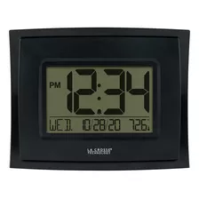 Reloj De Pared La Crosse Technology Digital, Negro