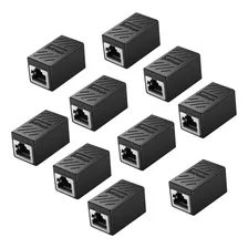 Rj45 Cat8 Acoplador Ethernet Extensor Conector Paquete De 10