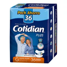 Pañales De Adulto Cotidian Plus Talle G Por 36 Unidades.