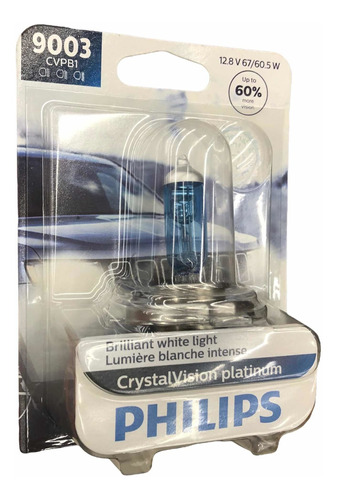 ( 1 ) Foco Philips Crystal Vision Platinum 9003 H4 67/60.5w Foto 3
