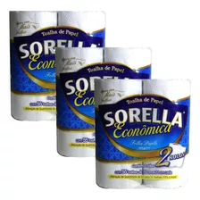 Papel Toalha Sorella Folha Dupla 55 Folhas 2u Kit 3